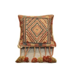 Antique Qashqai Kelim Throw Cushion